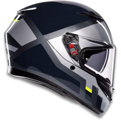AGV K3 Mplk Shade Grey Yellow Fluo Kapalı Motosiklet Kaskı