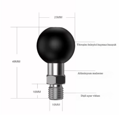 10mm Vida Bağlantılı Motosiklet Telefon Tutucu ve Aksesuar Aparatı