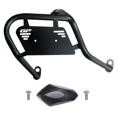GP Kompozit Yamaha XMAX 250-400 2025-2026 Uyumlu Kapaklı Egzoz Koruma Demiri Siyah