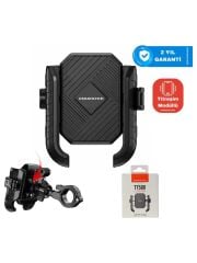 KNMASTER TT500 Titreşim Önleyicili Motosiklet Telefon Tutucu (Kamera Bağlantılı)