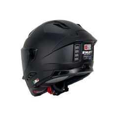 SWAY SW 868 Matt Black Tam Kapalı Motosiklet Kaskı
