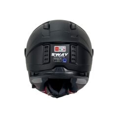 SWAY SW 868 Matt Black Tam Kapalı Motosiklet Kaskı