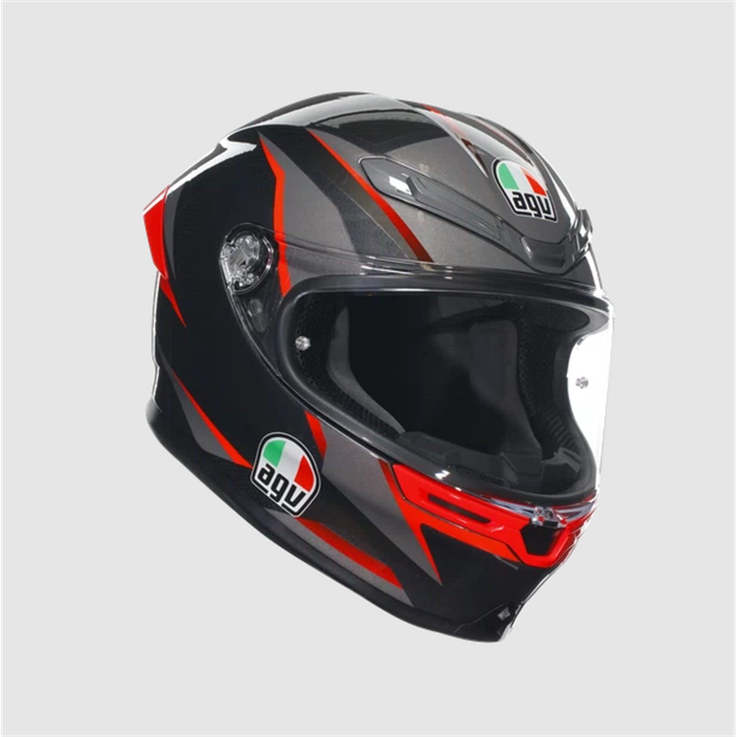 AGV K6S Mplk Slashcut Blk Grey Red Kapalı Kask