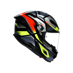 AGV K6 S Erazer Black Red Yellow Fluo Kapalı Kask