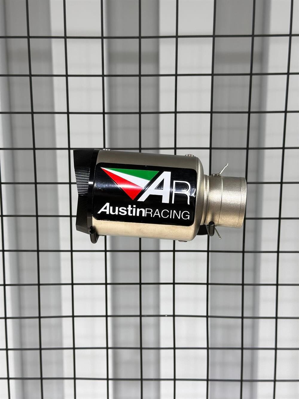 Austin Racing Silver Black Tip Motosiklet Performans Egzozu