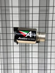 Austin Racing Silver Black Tip Motosiklet Performans Egzozu