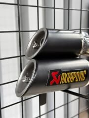 Akrapovic Silver Double Tip Motosiklet Performans Egzozu