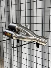 Akrapovic Silver Double Tip Motosiklet Performans Egzozu
