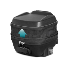 SHAD  E03C ÇİFT KİLİT SİSTEMLİ Expandable Genişleyebilir DEPO ÜSTÜ ÇANTA 3-4 Litre