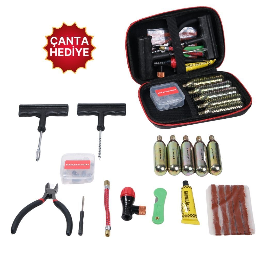 Knmaster Motosiklet Lastik Tamir Seti - Lastik Tamir Kiti