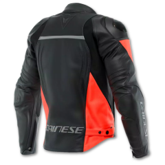Dainese Racing 4 Black Fluo Red Deri Motosiklet Mont