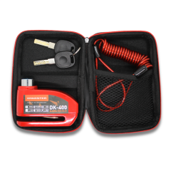 Knmaster Motosiklet Disk Kilidi DK-400 7mm Alarmlı + Çanta ve Hatırlatma Kablosu Hediye