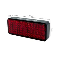 Knmaster Stop-500 Evrensel Dikdörtgen Kırmızı Ledli Motosiklet Kedigözü