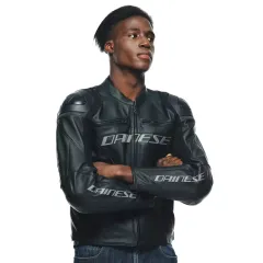 Dainese Racing 4 Black Black Deri Motosiklet Mont