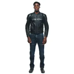 Dainese Racing 4 Black Black Deri Motosiklet Mont