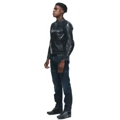 Dainese Racing 4 Black Black Deri Motosiklet Mont