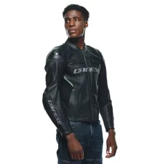 Dainese Racing 4 Black Black Deri Motosiklet Mont