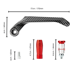 Karbon Siyah Motosiklet Manet Elcik Koruma Seti - Universal