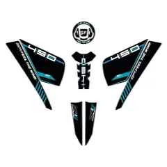 GP Kompozit CF Moto 450 SR 2023-2024 Uyumlu Tank Pad Seti Mavi