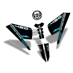 GP Kompozit CF Moto 450 SR 2023-2024 Uyumlu Tank Pad Seti Mavi