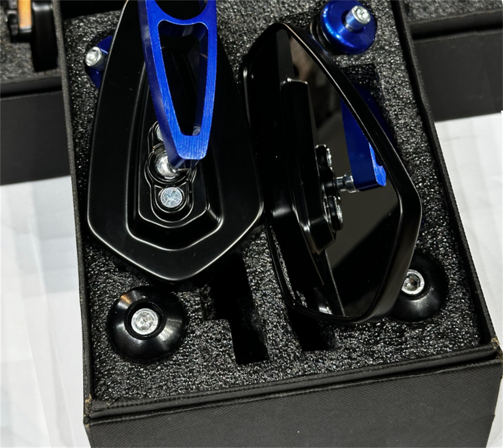 Spor Model Mavi Motosiklet Gidon Aynası - Universal