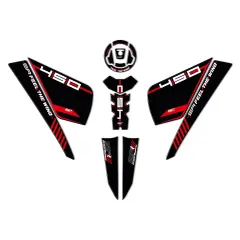 GP Kompozit CF Moto 450 SR 2023-2024 Uyumlu Tank Pad Seti Kırmızı