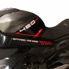 GP Kompozit CF Moto 450 SR 2023-2024 Uyumlu Tank Pad Seti Kırmızı