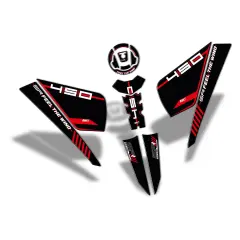 GP Kompozit CF Moto 450 SR 2023-2024 Uyumlu Tank Pad Seti Kırmızı