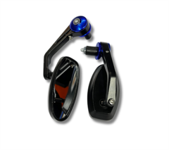 Oval Model Mavi Motosiklet Gidon Aynası - Universal