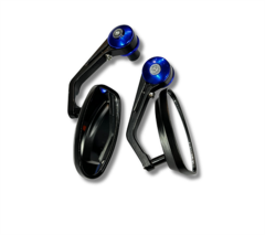 Oval Model Mavi Motosiklet Gidon Aynası - Universal