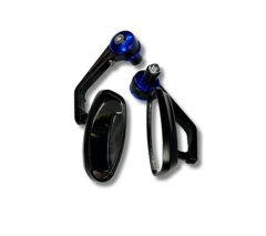 Oval Model Mavi Motosiklet Gidon Aynası - Universal