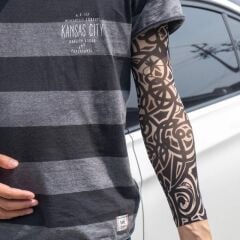 UV Koruyucu Dövme Desenli Motosiklet Kol Çorabı - Güneş Korumalı Kol Kılıf
