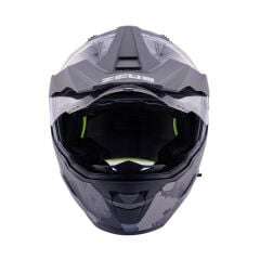 Zeus ZS-913 BF6 Matt Black Grey Black Silver Kapalı Kask ( Pinlock Dahil )