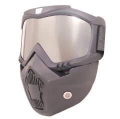 GP Kompozit MSK001 Enduro / Off-Road Maskeli Aynalı Motosiklet Gözlüğü Gri
