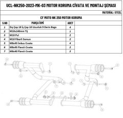 Motor Koruma Demiri 250NK CFMOTO 2023-2024 Uyumlu