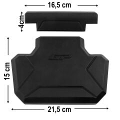 GP Kompozit Universal 21X20cm Alüminyum Çanta Pedi Siyah