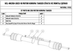 Motor Koruma Takozu 250NK CFMOTO 2023-2024 Uyumlu