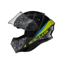 Zeus ZS-826 BK23 Yellow Kapalı Kask (Pinlock Dahil)
