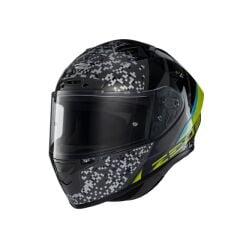 Zeus ZS-826 BK23 Yellow Kapalı Kask (Pinlock Dahil)
