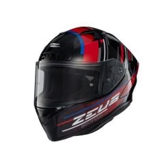 Zeus ZS-826 BK15 Red Kapalı Kask (Pinlock Dahil)