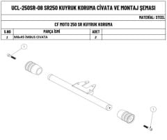 Kuyruk Koruma Demiri 250SR CFMOTO 2023-2024 Uyumlu