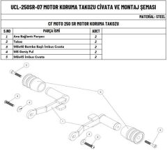 Motor Koruma Takozu 250SR CFMOTO 2023-2024 Uyumlu