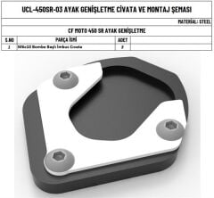 Ayaklık Genişletme 450SR CFMOTO 2023-2024 Uyumlu