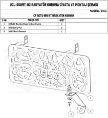 Radyatör Koruma Demiri 650MT CFMOTO Uyumlu