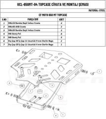 Topcase Çanta Demiri 650MT CFMOTO Uyumlu