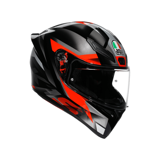 Agv K1 S Fastlap Black Grey Red Kapalı Kask