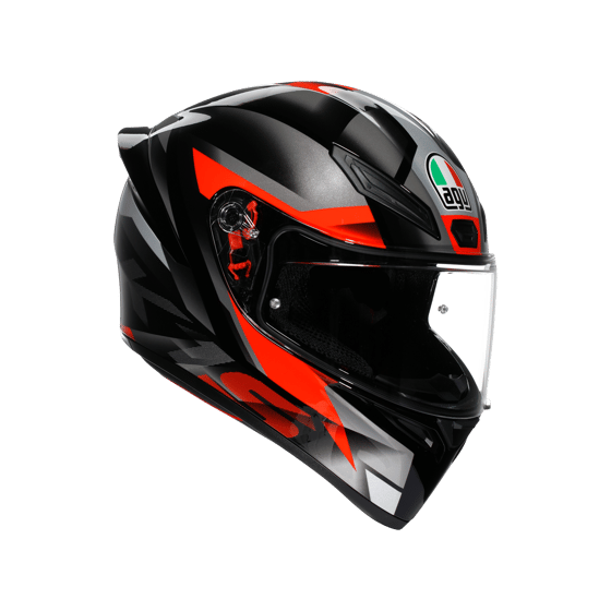 Agv K1 S Fastlap Black Grey Red Kapalı Kask