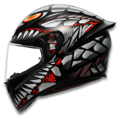 Agv K1 S E2206 Lyzard Matt Black Grey Red Kapalı Motosiklet Kaskı