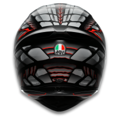 Agv K1 S E2206 Lyzard Matt Black Grey Red Kapalı Motosiklet Kaskı