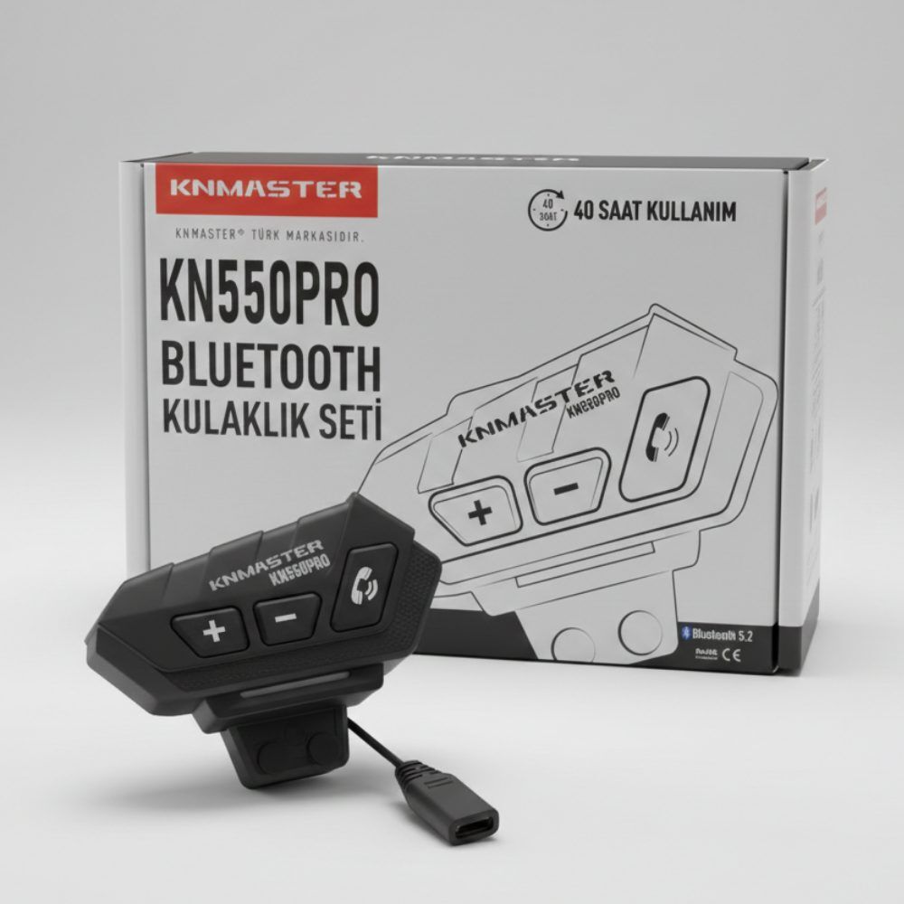 Knmaster KN550 PRO 2. Nesil Motosiklet Kask Intercom Bluetooth İnterkom Kulaklık Seti